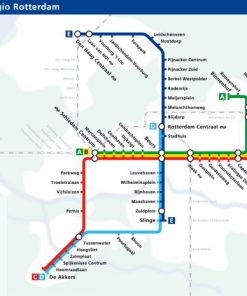 Metrokaart van Rotterdam