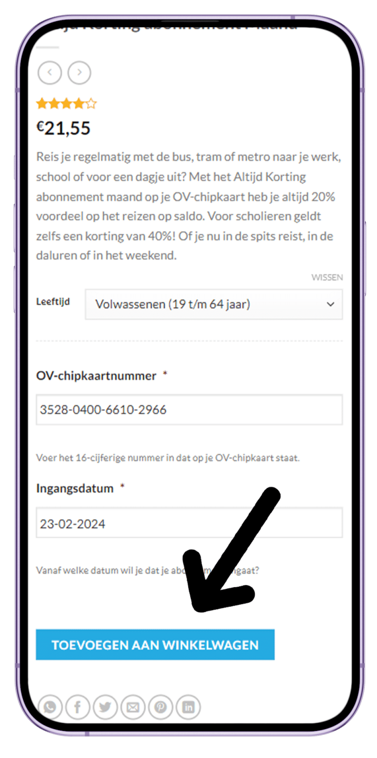 OV Abonnement verlengen